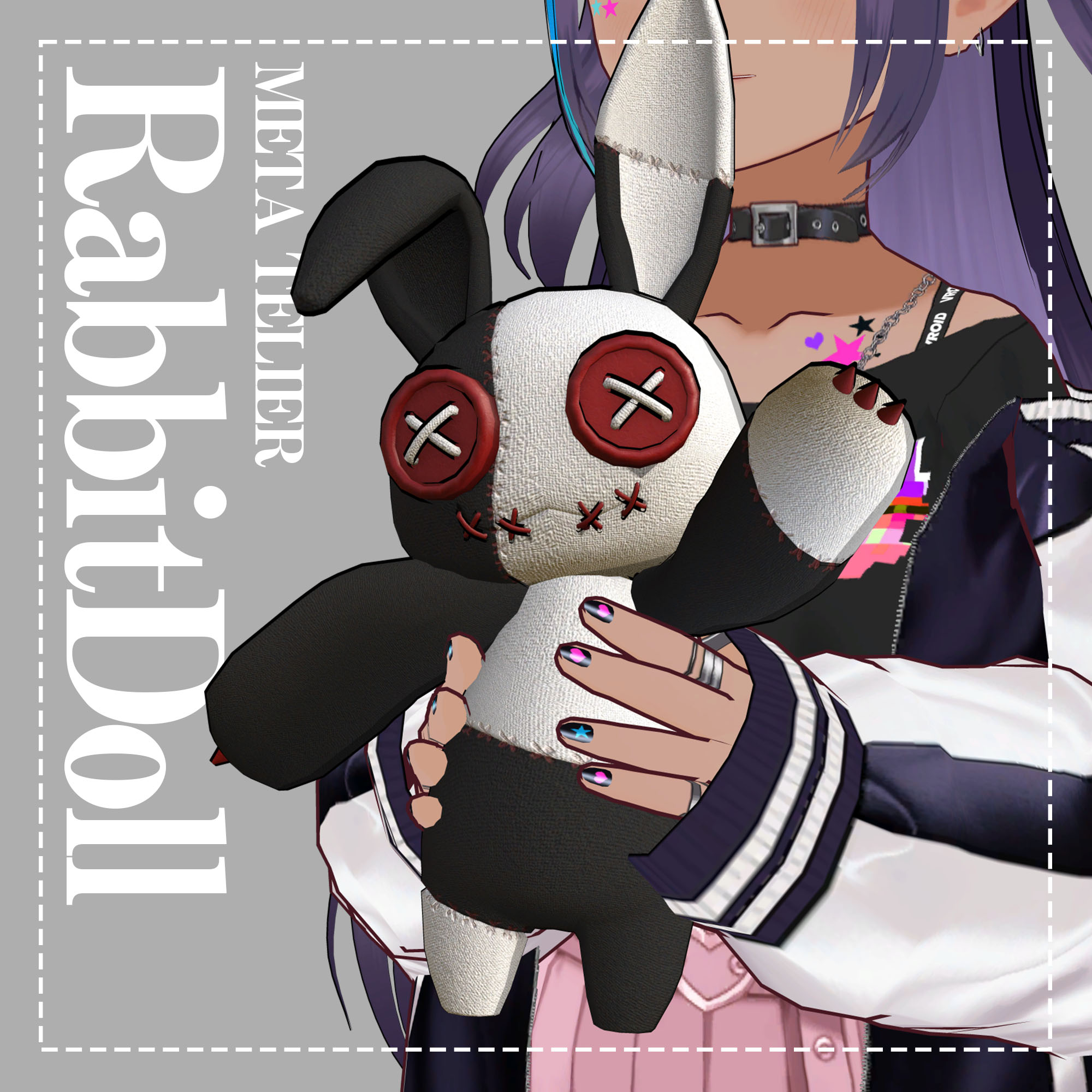 Rabbit doll black ＆ white